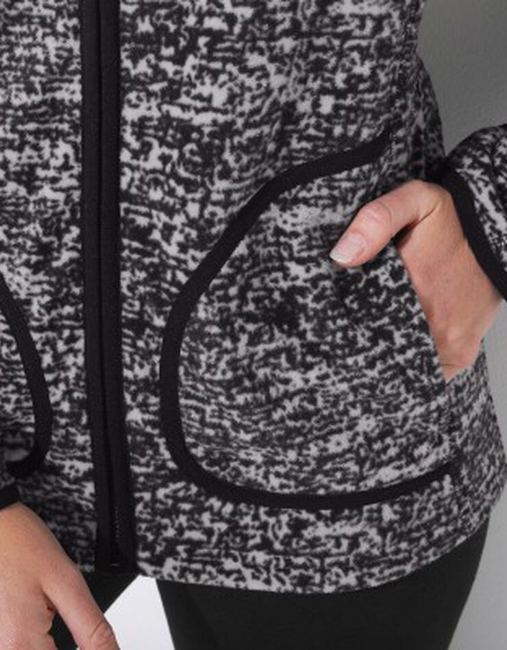 Veste polaire chinée zippée (noir chiné) Veste polaire chinée zippée (noir chiné)