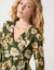 Robe courte texturée imprimée floral (kaki)