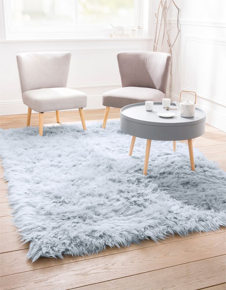 Tapis poils longs (bleu glacier)