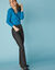 Jean bootcut taille haute - grande stature (black)