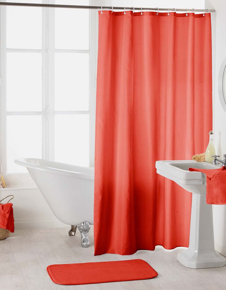 Rideau de douche uni Essencia (corail) Rideau de douche uni Essencia (corail)