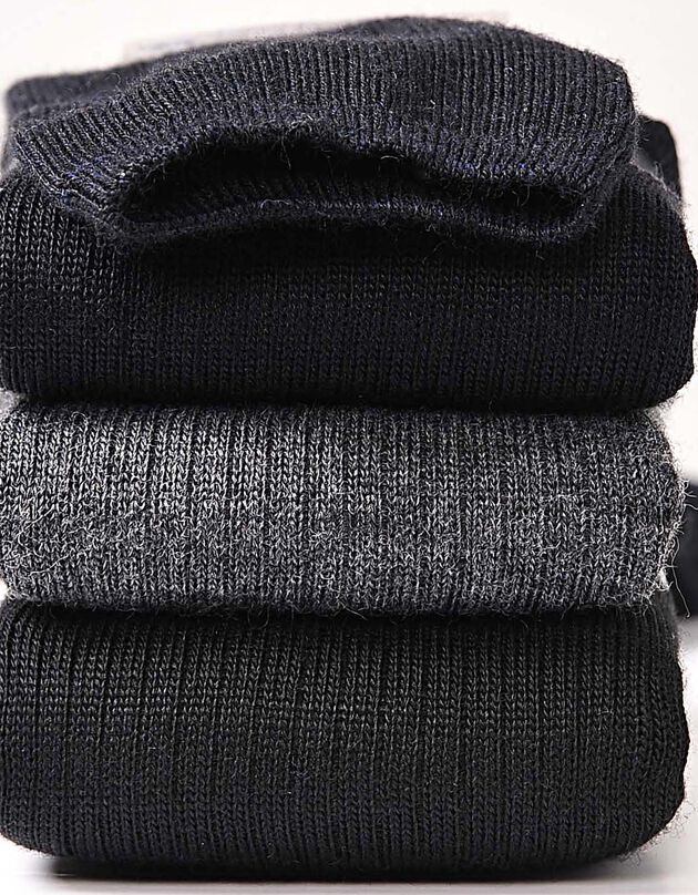 Chaussettes anti-froid non comprimantes - lot de 2 paires (noir)