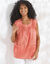Blouse boutonnée col rond (corail)