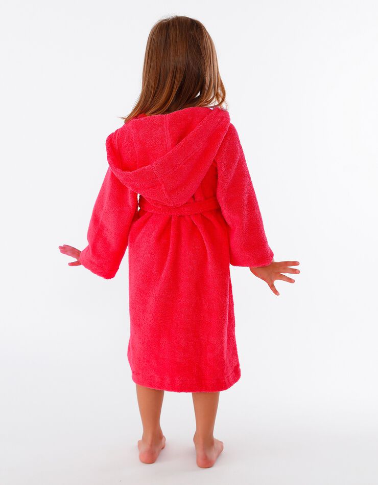 Peignoir enfant éponge bouclette à capuche (corail) Peignoir enfant éponge bouclette à capuche (corail)