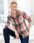 Chemise longue grands carreaux, flanelle (rose / vert)