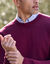 Pull uni col rond (bordeaux)