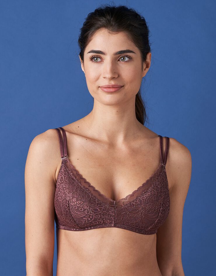 Soutien-gorge forme triangle bretelles repositionnables - sans armatures (marron glacé) Soutien-gorge forme triangle bretelles repositionnables - sans armatures (marron glacé)