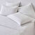 Linge de lit blanc plis plats - coton 57 fils/cm&sup2; (blanc)