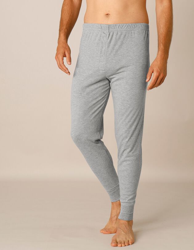 Caleçon long Thermoperle® polyester - lot de 2 (gris chiné)