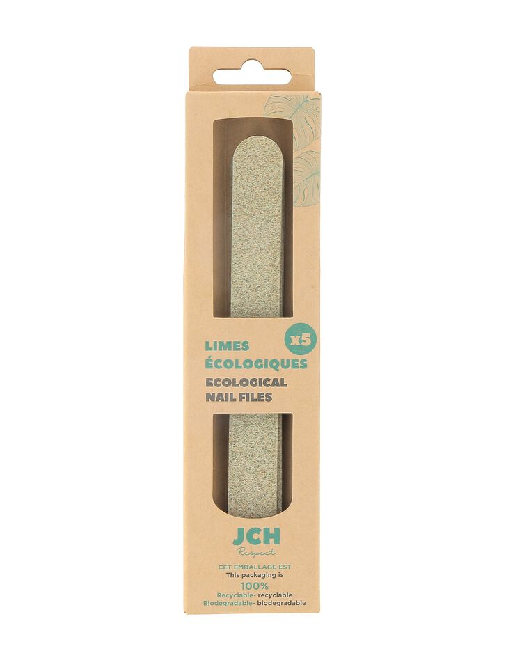 Lime à ongles écologique 2 faces - lot de 5 (bois)