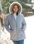 Parka imperméable zippée capuche (gris)
