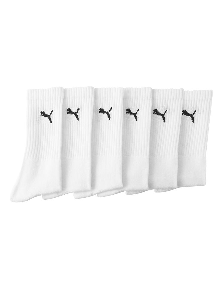 Mi-chaussettes sport - lot de 6 paires blanches (blanc)