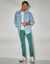 Pantalon 5 poches élastiqué côtés - entrej. 77 cm (vert sapin)