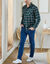 Chemise carreaux &eacute;cossais flanelle (vert / gris)
