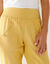 Pantalon coupe droite 7/8ème taille élastiquée, lin coton (ocre)