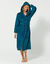 Peignoir mixte adulte col capuche "sèche-vite" (bleu paon)