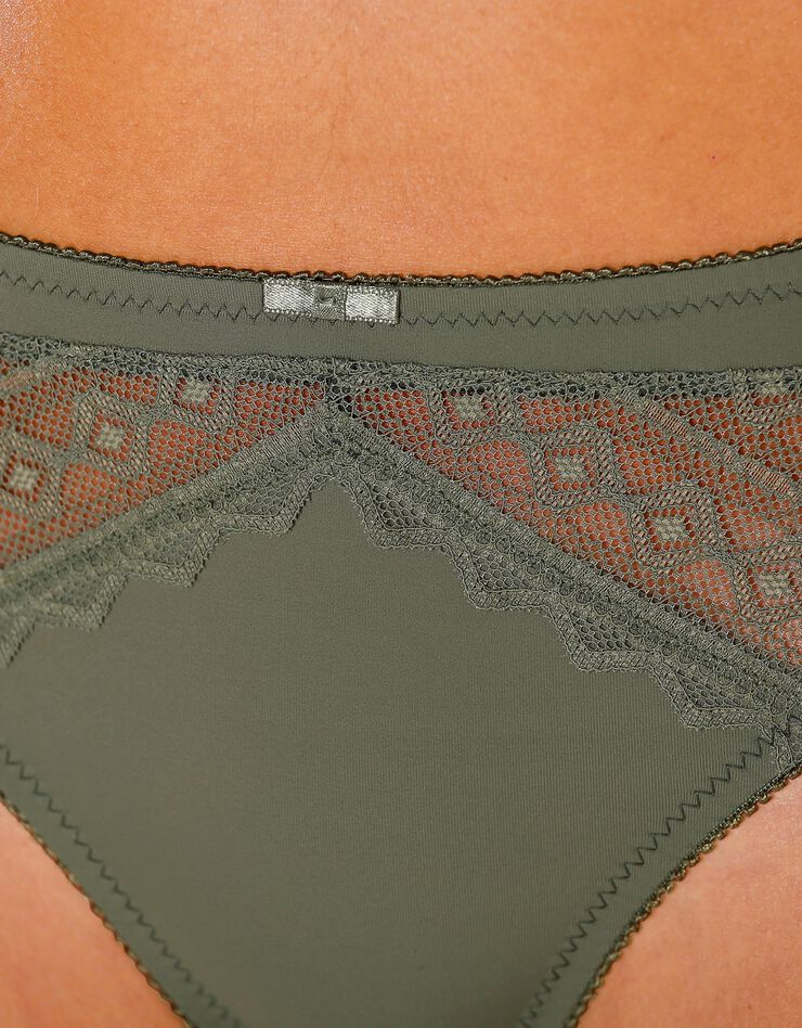Culotte microfibre et dentelle Morella - lot de 2 (kaki) Culotte microfibre et dentelle Morella - lot de 2 (kaki)
