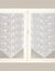 Vitrage droit pointe gingko - la paire (blanc)