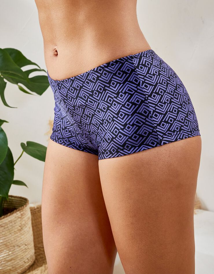 Boxer de bain imprimé graphique Thinali - ventre plat (violet) Boxer de bain imprimé graphique Thinali - ventre plat (violet)