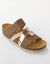 Mules brides scratchées (marron)