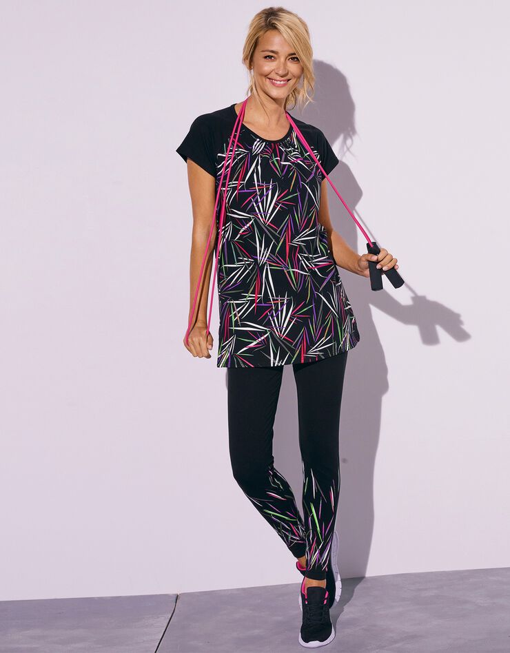 Legging imprimé graphique (noir / multicolore) Legging imprimé graphique (noir / multicolore)