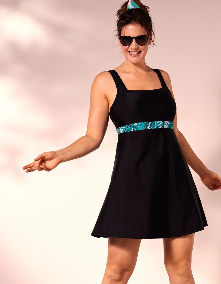 Maillot de bain jupette Volos (noir / turquoise) Maillot de bain jupette Volos (noir / turquoise)