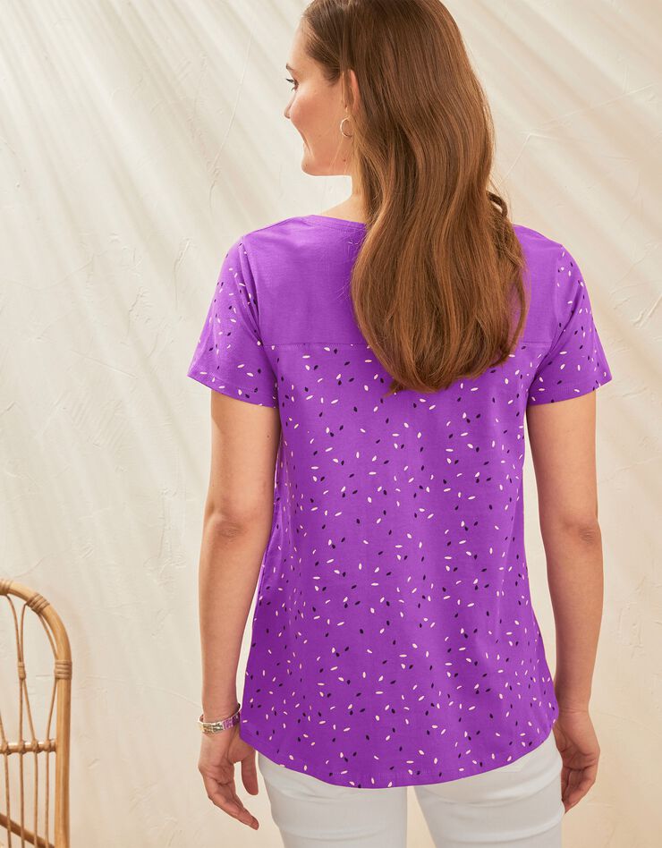 Tee-shirt tunisien imprimé manches courtes (violine) Tee-shirt tunisien imprimé manches courtes (violine)