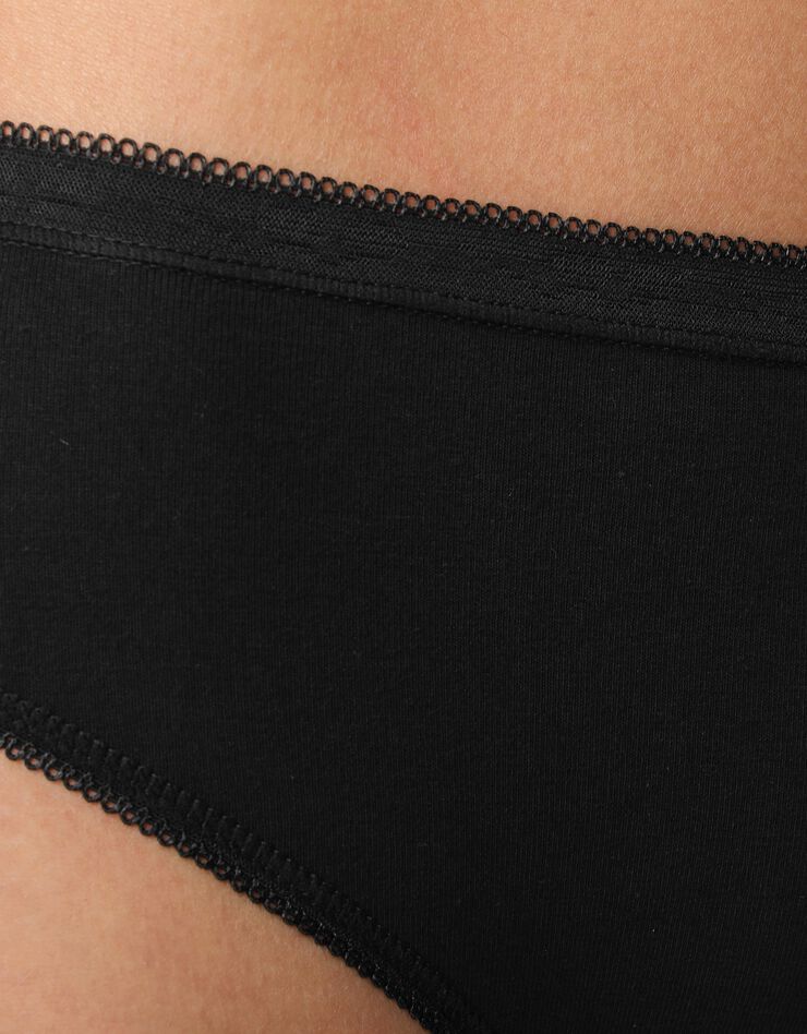 Culotte midi basique - lot de 3 (noir) Culotte midi basique - lot de 3 (noir)
