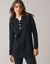 Pull tunique col tunisien, maille fantaisie (noir)