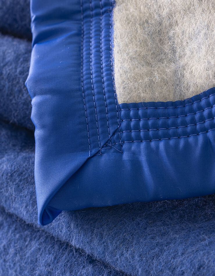Couverture bicolore laine 800g/m2 (bleu)