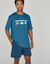 Pyjama short manches courtes message (bleu / marine)