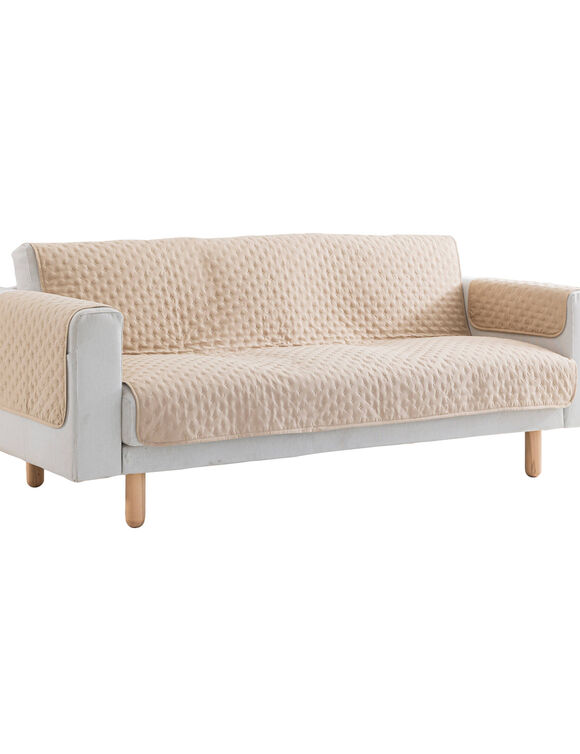 Prot&egrave;ge-salon antiglisse microfibre matelass&eacute; (mastic)