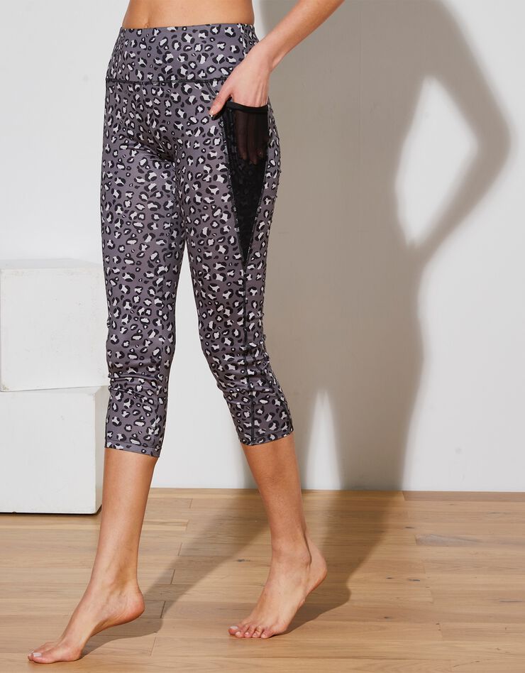 Legging imprimé taille haute (gris) Legging imprimé taille haute (gris)