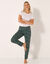 Jogging molleton gratté imprimé (vert chiné)