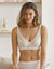 Soutien-gorge forme foulard Kalapana en dentelle, avec armatures flexibles. (ivoire)