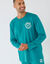 T-shirt pyjama motif poitrine manches longues  (turquoise)