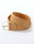 Ceinture boucle coloris dor&eacute;, cro&ucirc;te de cuir (sable)