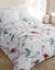 Couette coton imprimée Oiseaux 400 g/m2 (blanc)