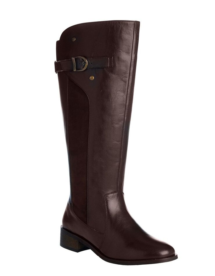 Bottes cavalières cuir mollets réglables (marron) Bottes cavalières cuir mollets réglables (marron)