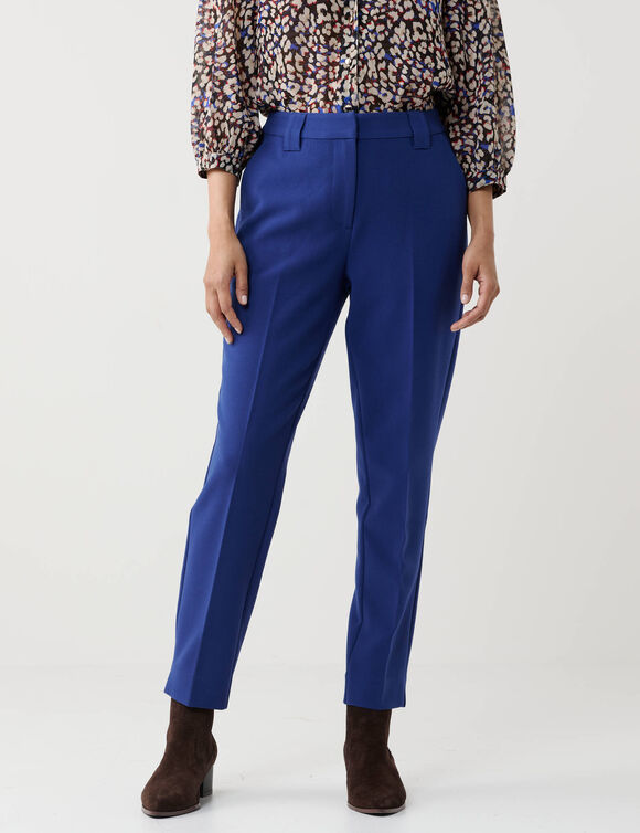 Pantalon cigarette, fluide (bleu encre)