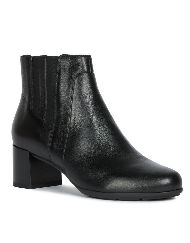 Boots cuir D New Annya Mid (noir)