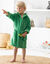 Peignoir de bain enfant dinosaure &agrave; capuche microfibre toute douce (vert)