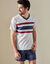Pyjama short tricolore - lot de 2 (marine / bordeaux) Pyjama short tricolore - lot de 2 (marine / bordeaux)