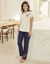 Pantalon pyjama motif floral (marine)