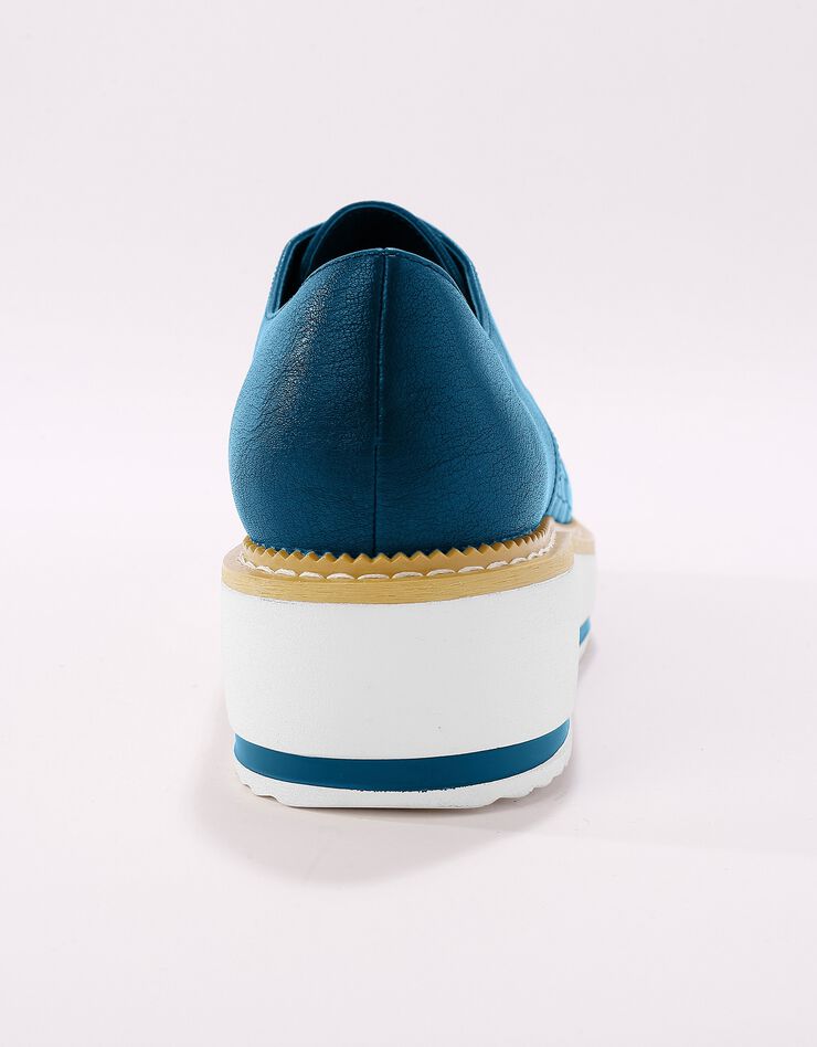 Derbies compensées effet tissé - marine (marine)