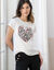 T-shirt manches courtes, imprimé "love" (écru)