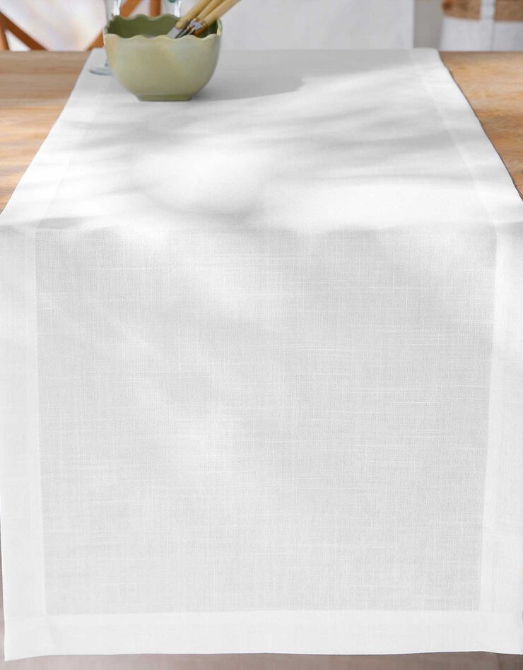 Nappe aspect lin (blanc)