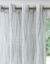 Panneau voilage motif vagues - finition œillets (gris)