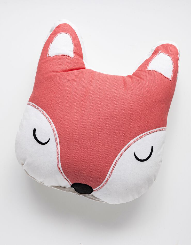 Coussin garni enfant "renard" (orange)