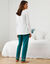 Pantalon base imprimée bucolique - coton jersey (émeraude)